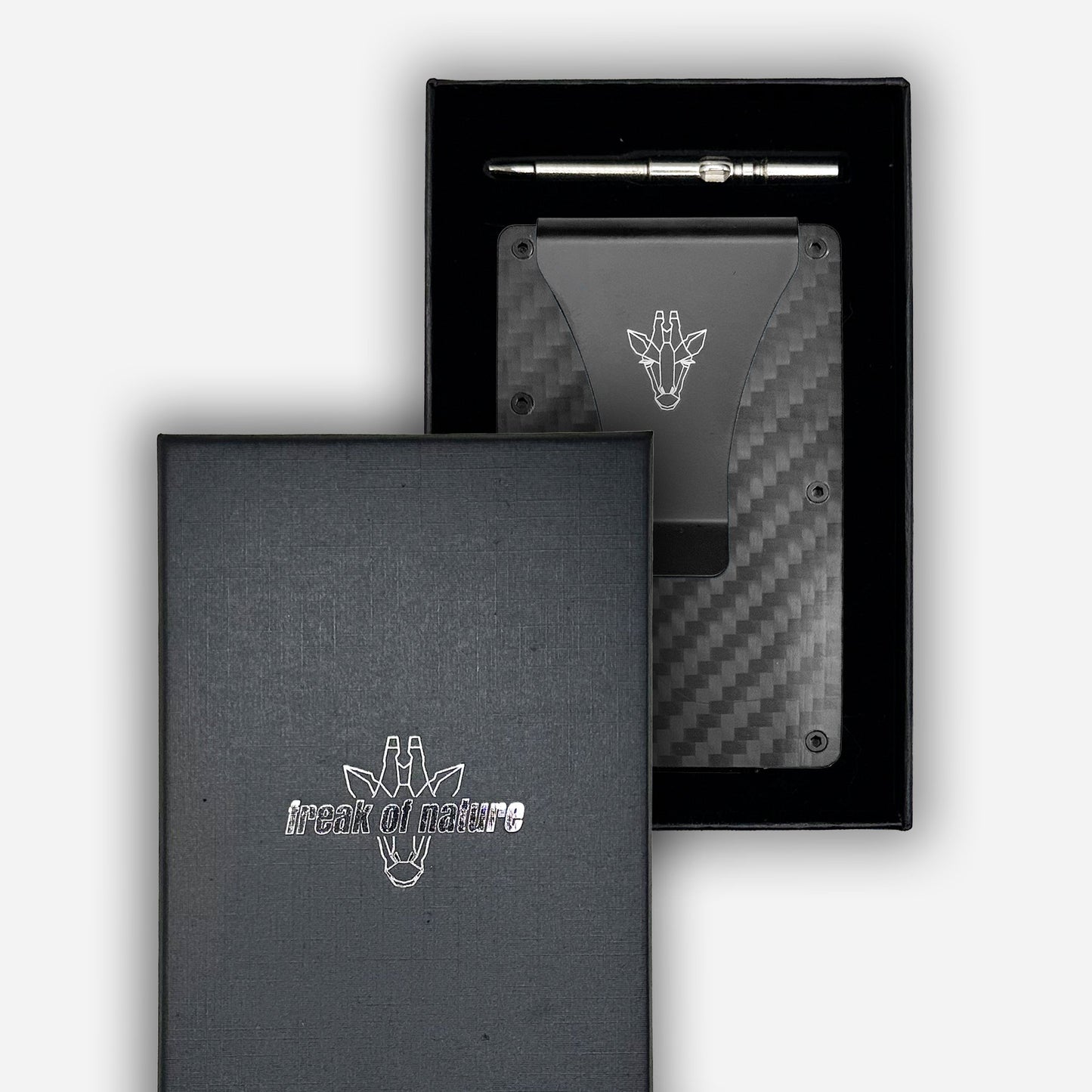Stealth Carbon Fibre Cardholder With Money Clip | Black - Freak Of Nature